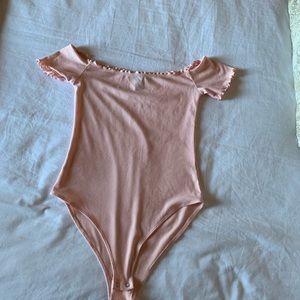 Pink forever 21 bodysuit
